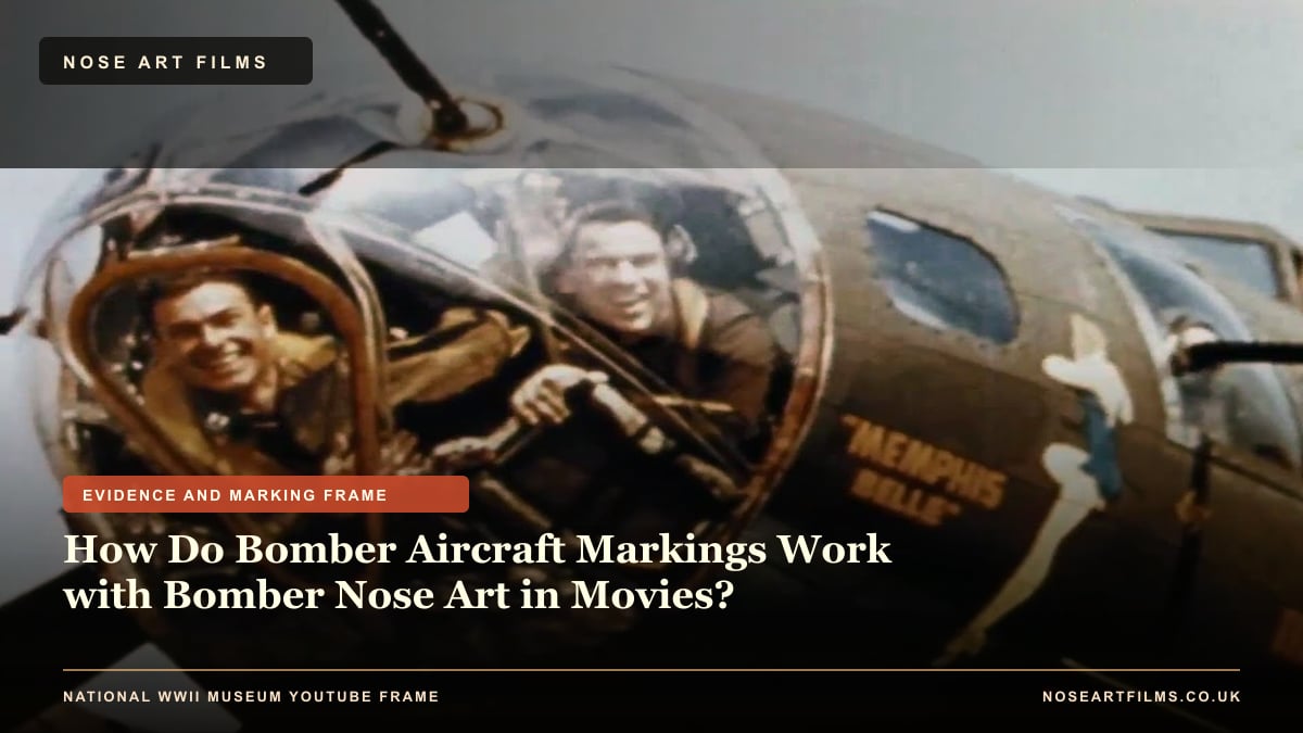How Do Bomber Aircraft Markings Work with Bomber Nose Art in Movies? evidence checklist