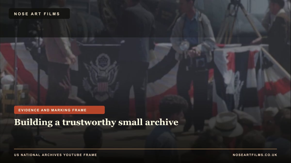 Building a trustworthy small archive evidence checklist