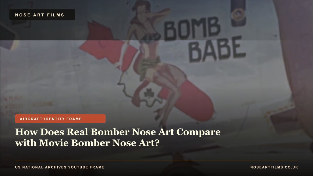 How Does Real Bomber Nose Art Compare with Movie Bomber Nose Art?