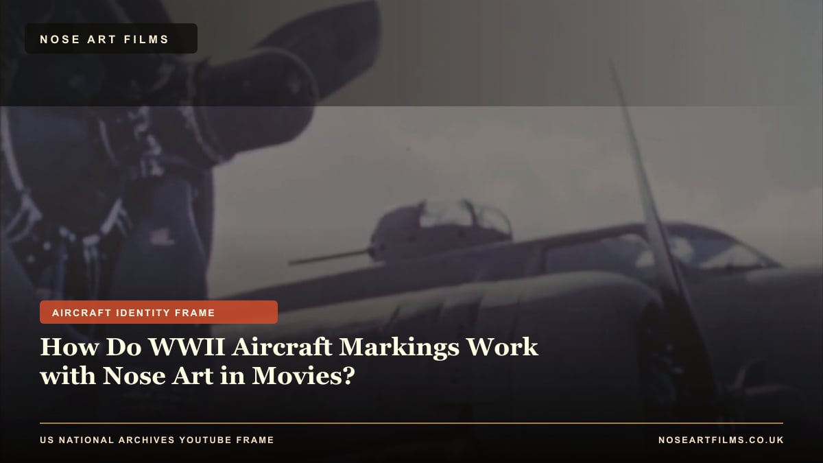 How Do WWII Aircraft Markings Work with Nose Art in Movies?